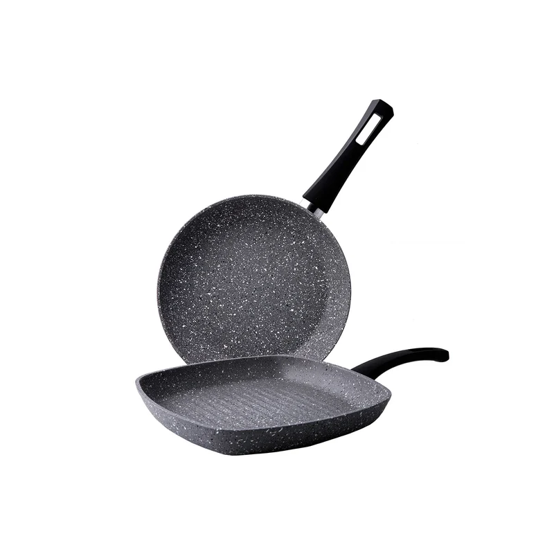 Karaca Gris Bio Granit Pfanne und Grill Set