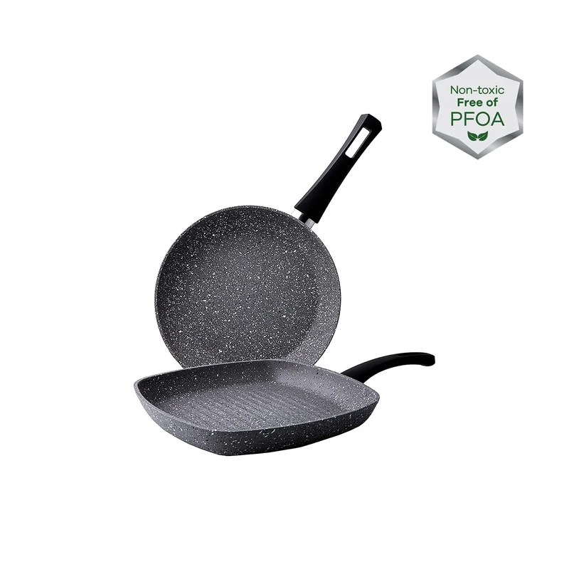 Karaca Gris Bio Granit Pfanne und Grill Set