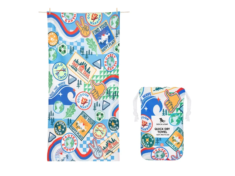 Dock & Bay Kids Beach Towel L Into the Wild 160x90cm