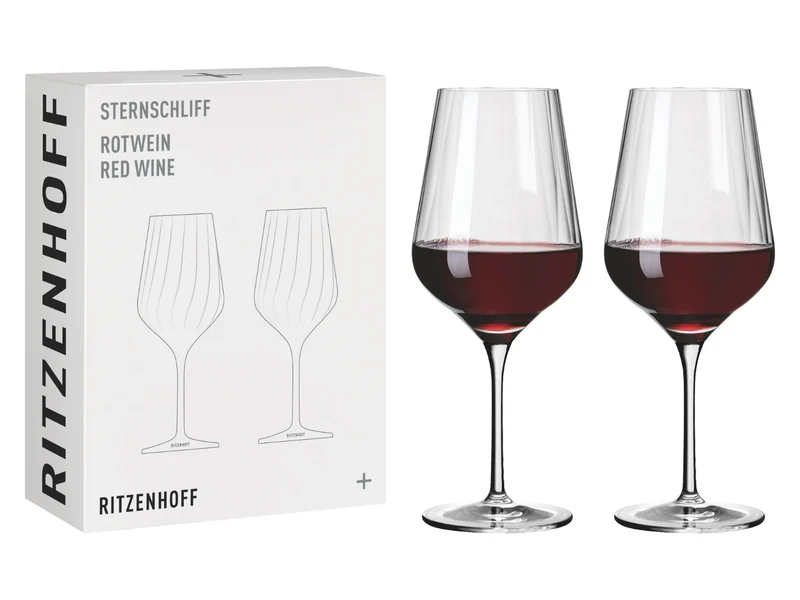 Ritzenhoff Sternschliff Rotwein Set 2tlg Bundle 12