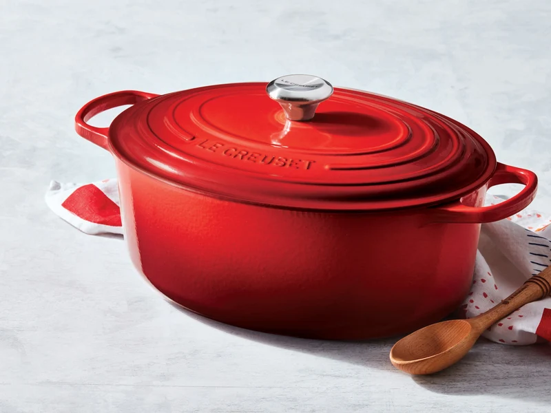 Le Creuset Bräter Signature oval kirschrot 29cm