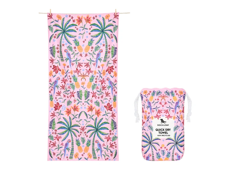 Dock & Bay Beach Towel L Pink Paradise 160x90cm