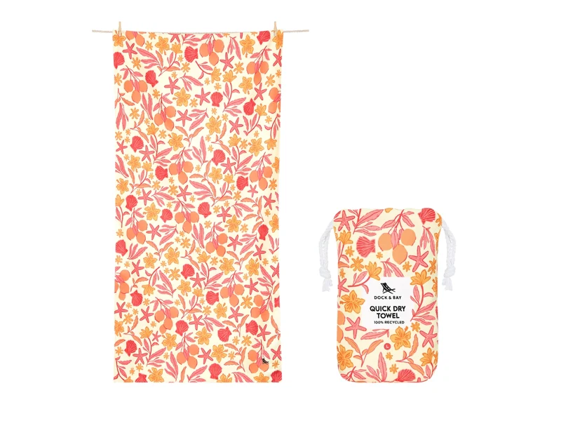 Dock & Bay Beach Towel L Tangerine Tide 160x90cm