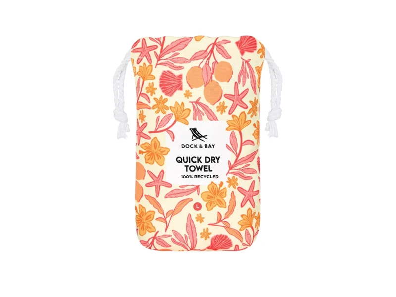Dock & Bay Beach Towel L Tangerine Tide 160x90cm