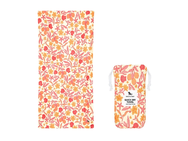 Dock & Bay Beach Towel XL Tangerine Tide 200x90cm