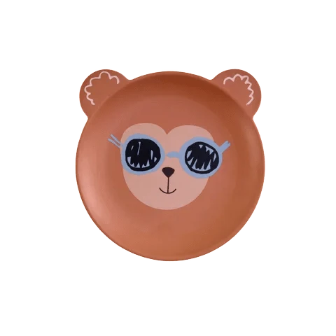 rice Kleiner Kinderteller – Braun Monkey