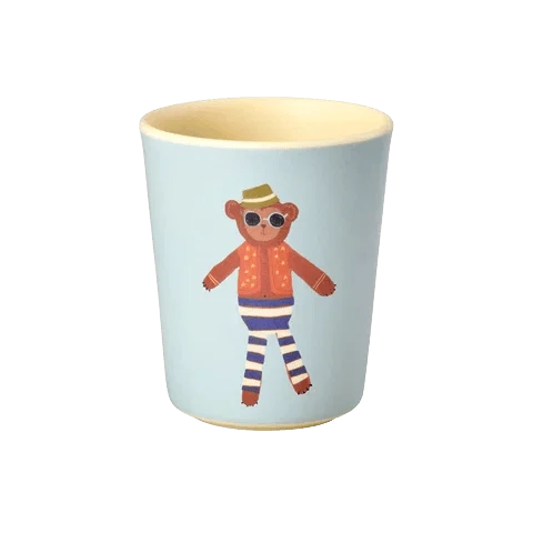 rice Kleiner Kinderbecher Hellblau Monkey