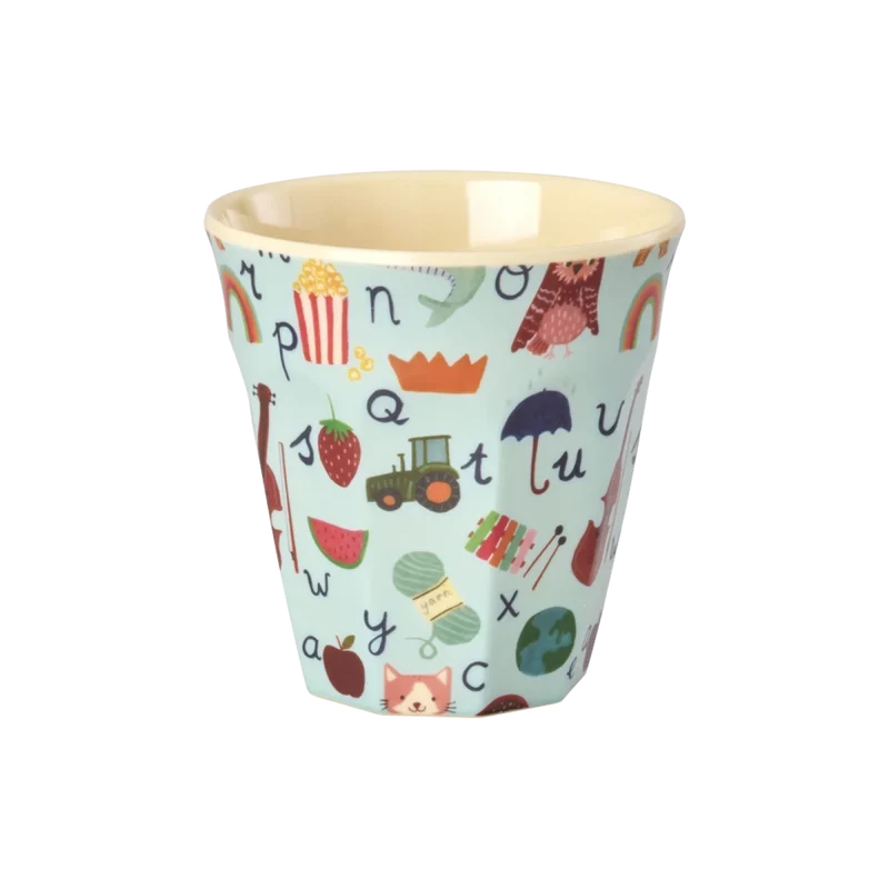 rice mittelgroßer Kinderbecher Blau ABC