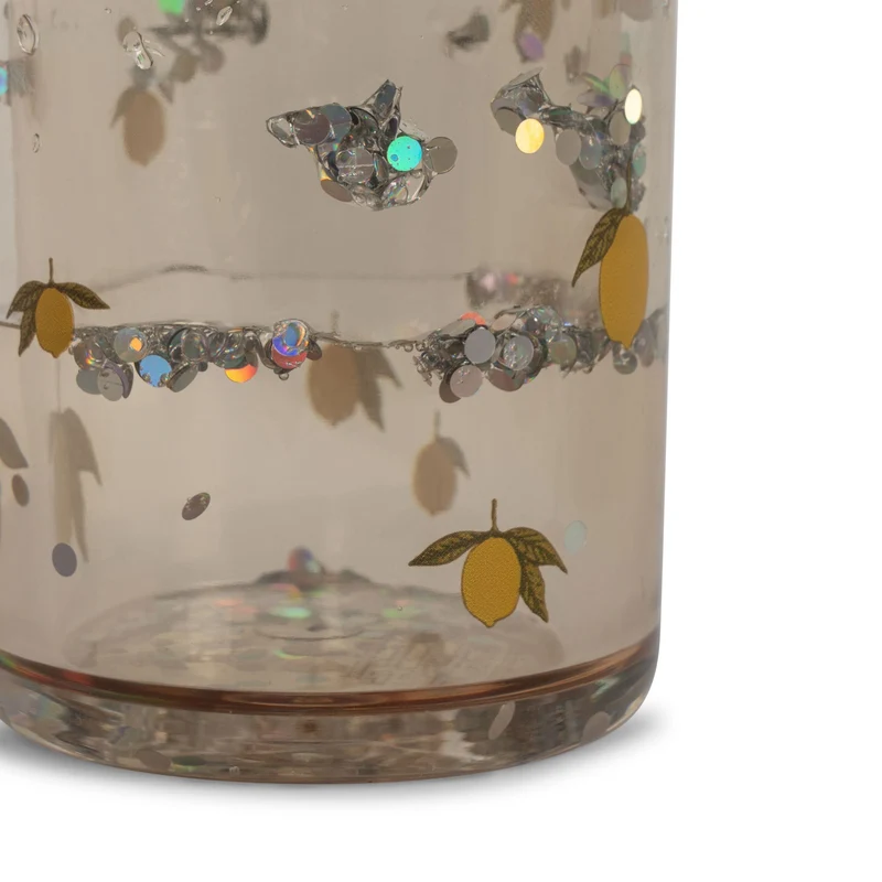 Glitzerbecher 2er Set Lemon