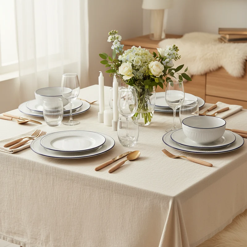 Cookinglife Geschirrset Whitmore 24-teilig / 6 Personen - 6 Speiseteller, 6 Frühstückteller, 6 tiefe Teller und 6 Schalen