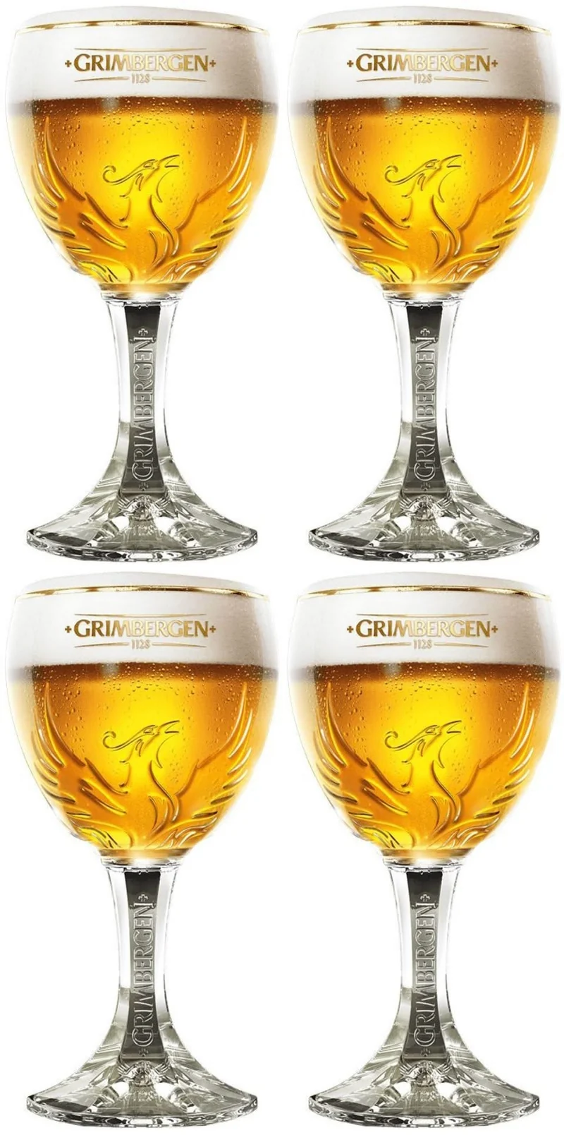 Grimbergen Biergläser mit Fuß 330 ml - 4 Stück