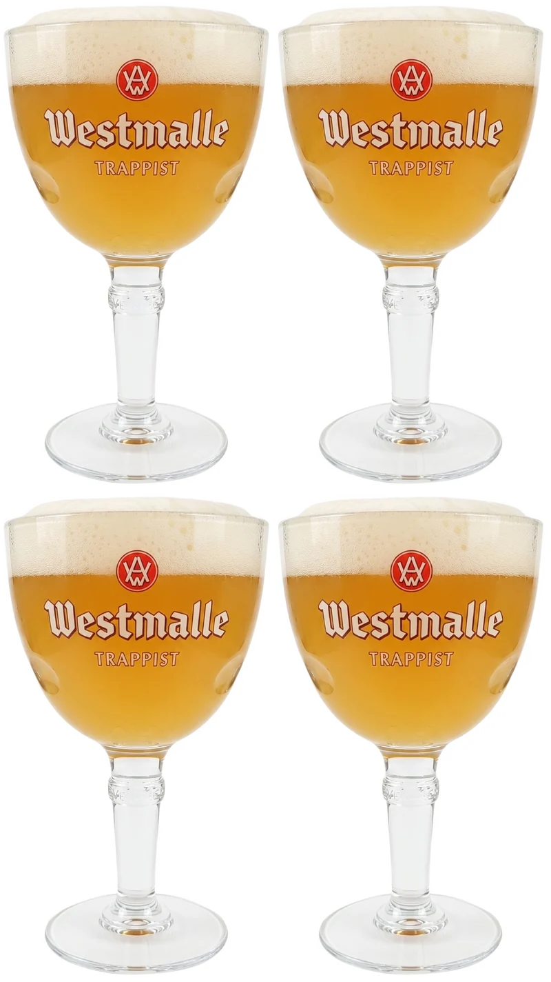 Westmalle Trappistenbiergläser - 330 ml - 4 Stück