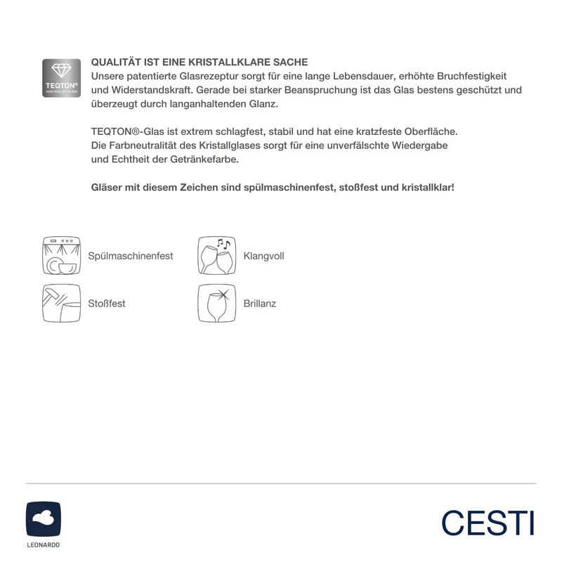 Weißweinglas CESTI 360 ml 6er-Set + Poliertuch