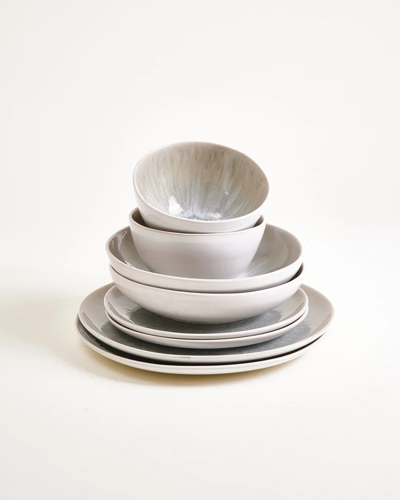 Areia Geschirr-Set classic grau 8-teilig
