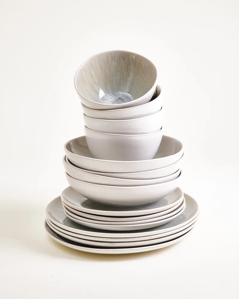 Areia Geschirr-Set classic grau 16-teilig