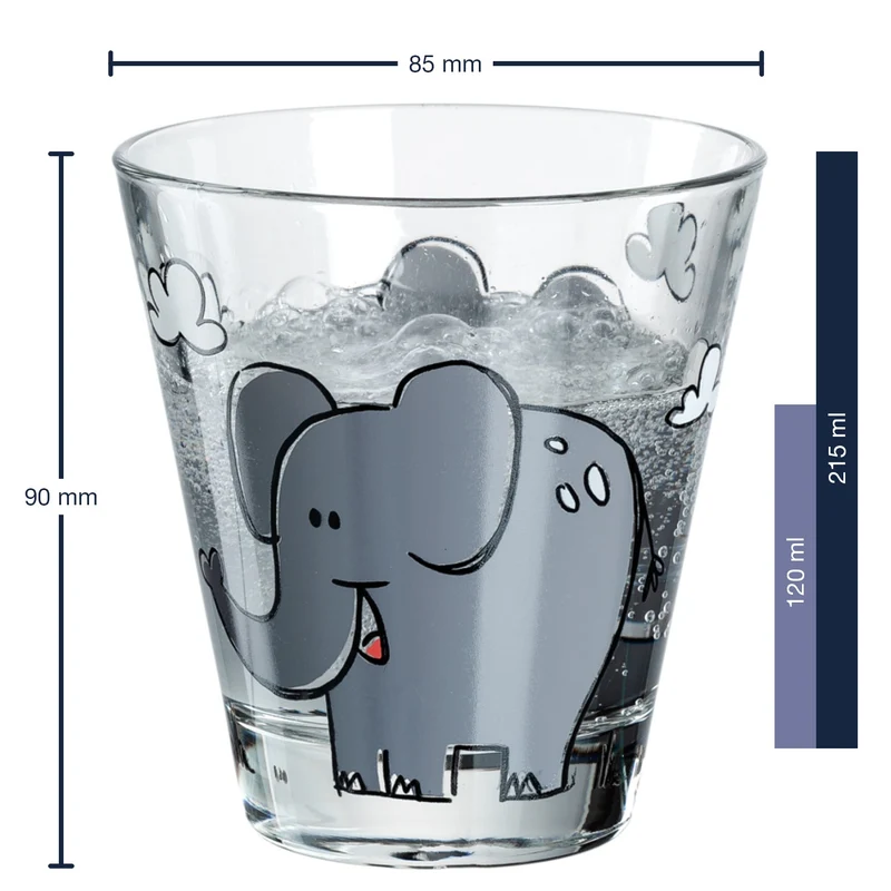 Trinkglas BAMBINI 215 ml Elefant 6er-Set
