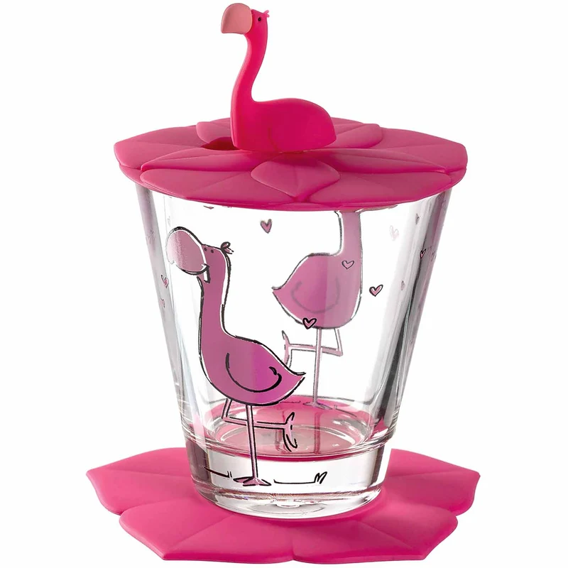 Kindertrinkset BAMBINI 3-teilig Flamingo