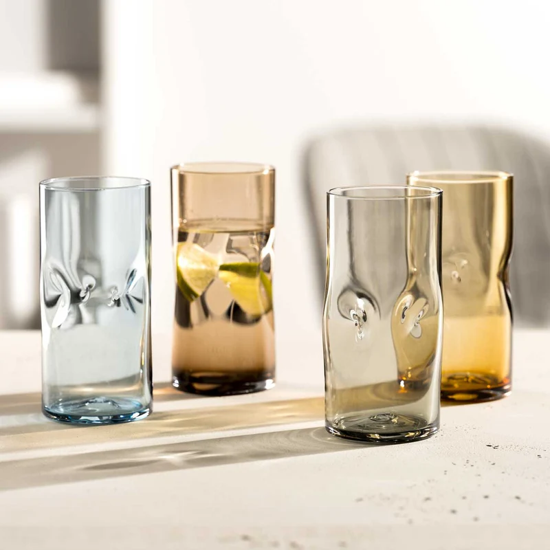 Trinkglas VESUVIO 330 ml amber 4er Set