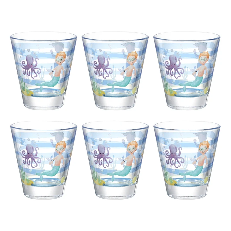 Trinkglas BAMBINI AVVENTURA 215 ml Meer 6er-Set