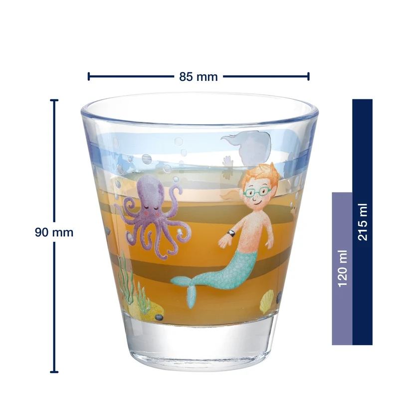 Trinkglas BAMBINI AVVENTURA 215 ml Meer 6er-Set