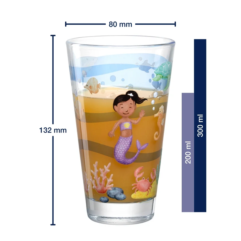 Trinkglas BAMBINI AVVENTURA 300 ml Meer 6er-Set