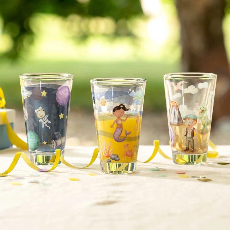 Trinkglas BAMBINI AVVENTURA 300ml Dino 6er-Set