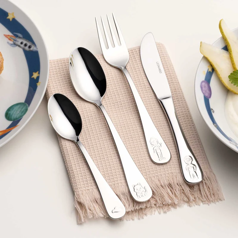 Kinderbesteck BAMBINI AVVENTURA silber 4-teilig