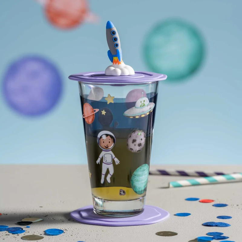 Trinkset BAMBINI AVVENTURA 3-teilig 300 ml Weltall