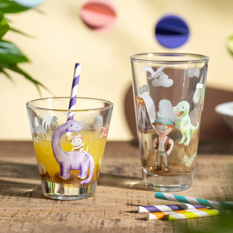 Trinkset BAMBINI AVVENTURA 3-teilig 215 ml Dino