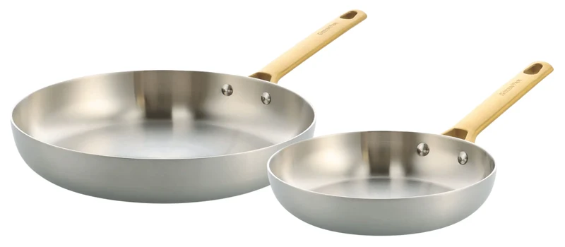 GreenPan Bratpfannenset Padova Reserve 2-teilig Triply Edelstahl - Bratpfanne ø 20 & 28 cm