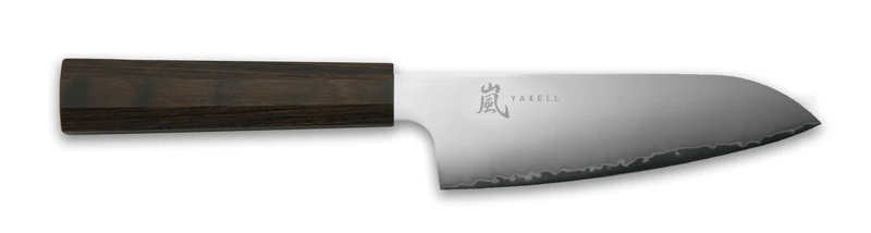 Yaxell Santokumesser Hana 12,5 cm – 3-lagiger Edelstahl – dunkelbrauner Pakkaholzgriff