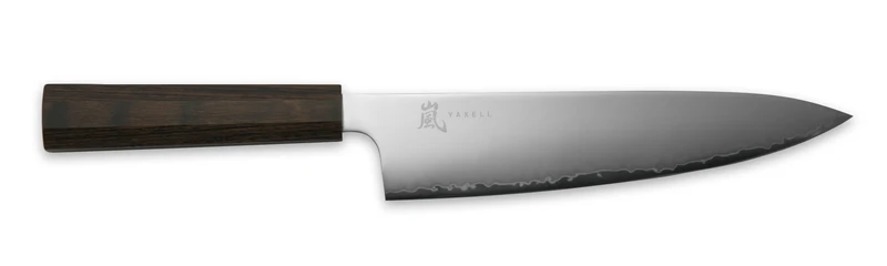 Yaxell Kochmesser Hana 20 cm – 3-lagiger Edelstahl – dunkelbrauner Pakkaholzgriff