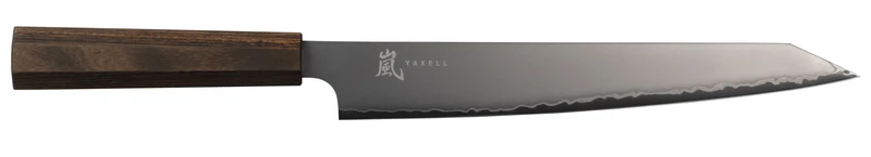 Yaxell Tranchiermesser Hana 23 cm – 3-lagiger Edelstahl – dunkelbrauner Griff aus Pakkaholz