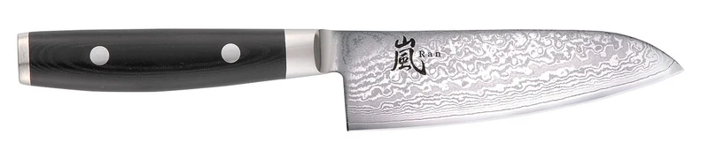 Yaxell Santoku-Messer, Klinge 12,5 cm – 69-lagiger Damaststahl – Griff aus Canvas-Micarta