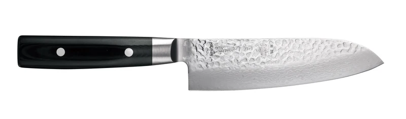 Yaxell Santoku-Messer Zen 16,5 cm – 37-lagiger Damaststahl – Griff aus Canvas-Micarta
