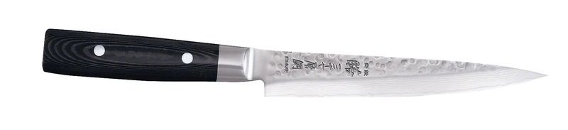 Yaxell Zen Fleischmesser 18 cm – 37-lagiger Damaststahl – Griff aus Canvas-Micarta