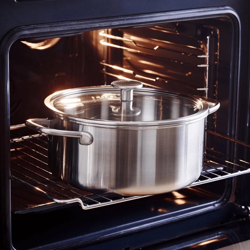 KitchenAid Topfset Multi-Ply 4-teilig - Edelstahl - Kochtöpfe ø 20, 24 cm, Stieltopf ø 16 cm & Bratpfanne ø 24 cm