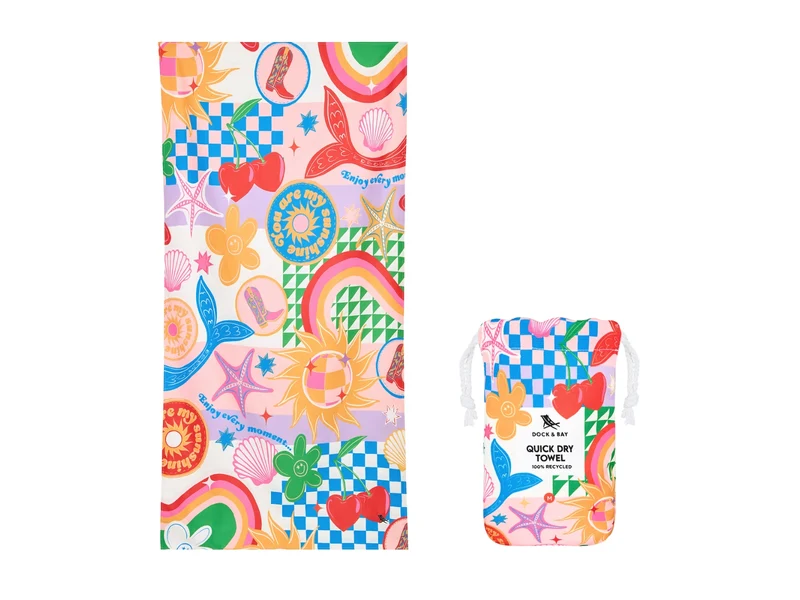 Dock & Bay Kids Beach Towel M Good Vibes Club 130x70cm