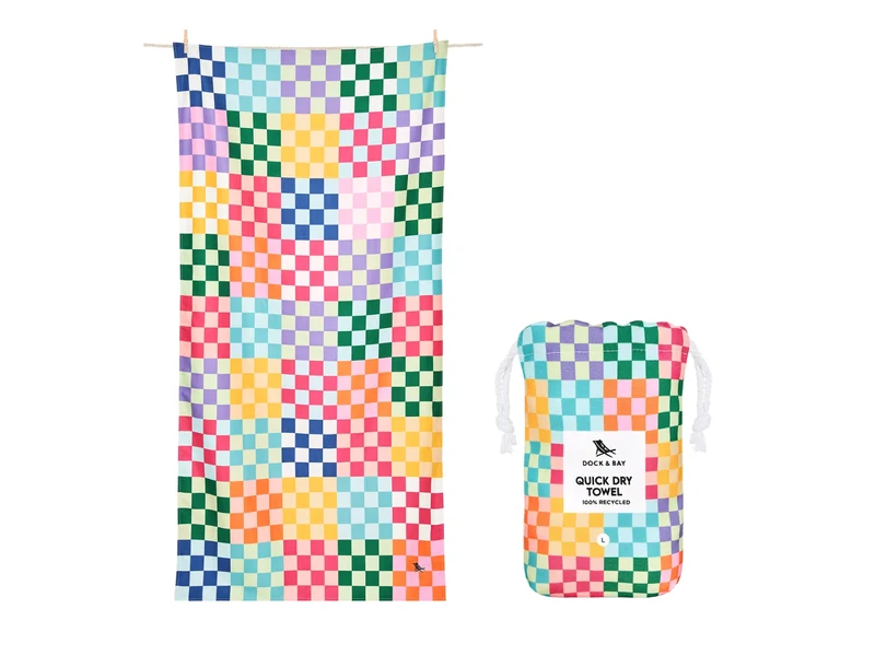 Dock & Bay Kids Beach Towel L Check Me Out 160x90cm