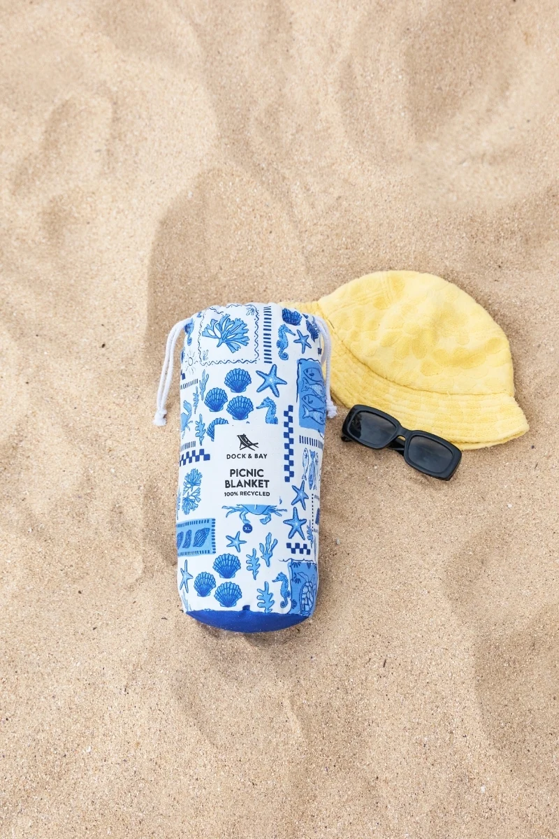 Dock & Bay Picnic Blanket L Grecian Shores 170x170cm