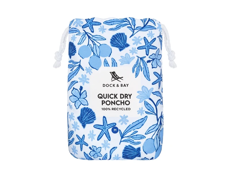 Dock & Bay Erwachsenen-Badeponcho M Wavy Baby 99x70cm