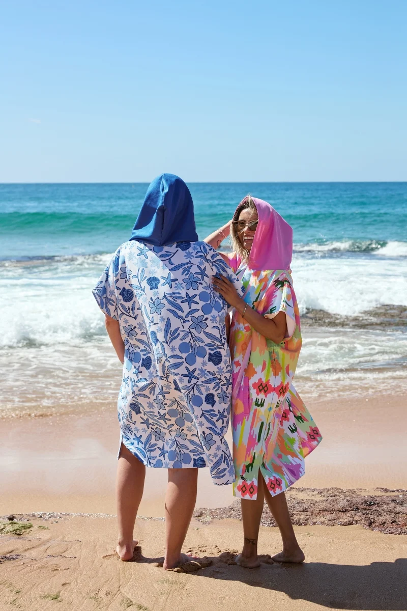 Dock & Bay Erwachsenen-Badeponcho M Wavy Baby 99x70cm