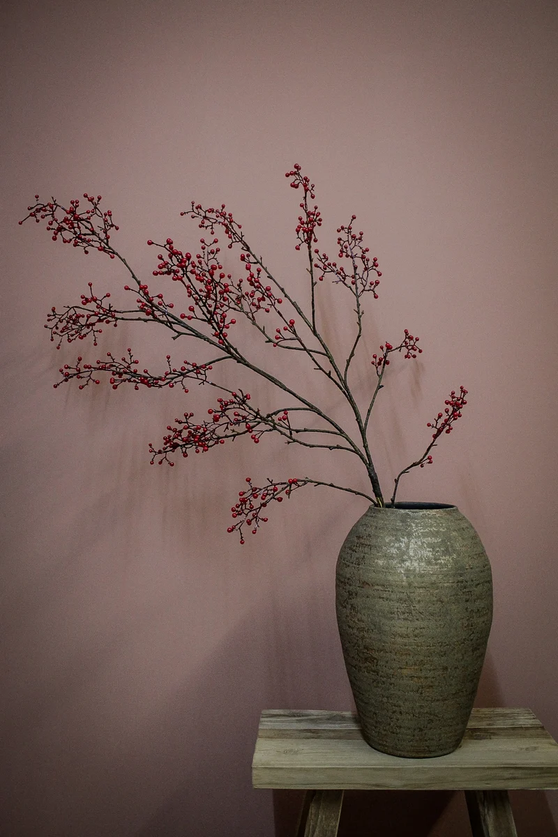 Mini berry branch Deruta red 150cm