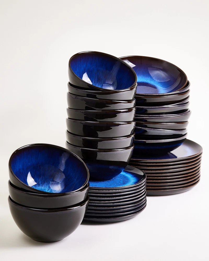 Melides Geschirr-Set deepseablue 40-teilig