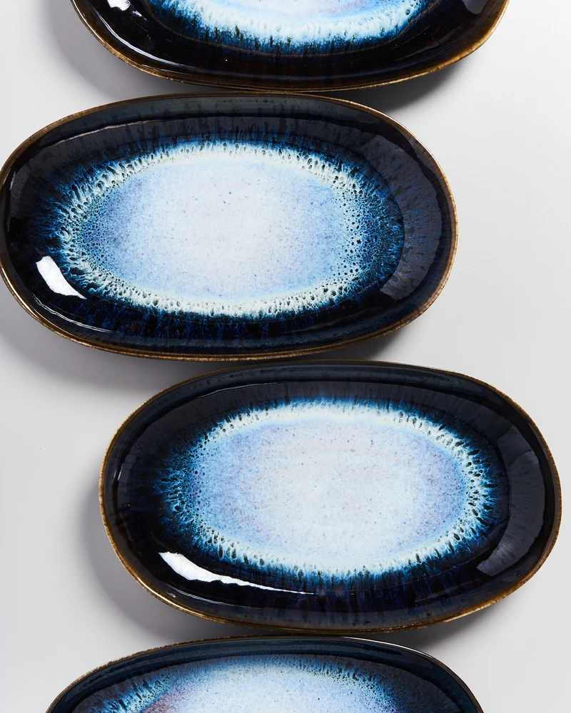 Alcachofra Servierplatte L schwarzblau