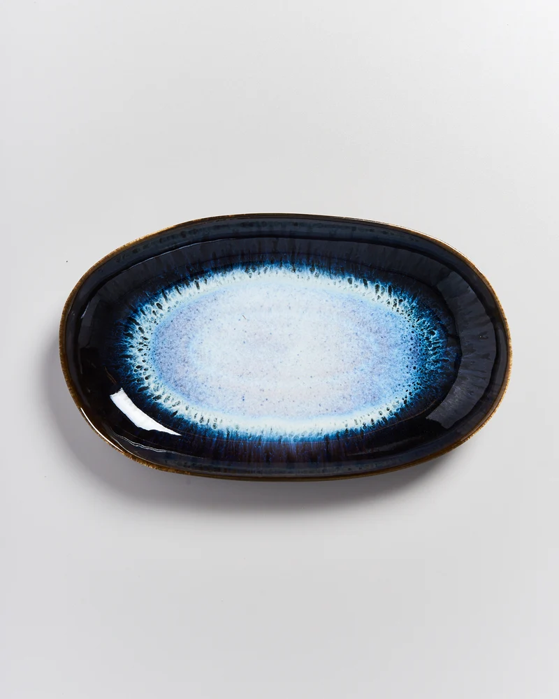Alcachofra Servierplatte L schwarzblau