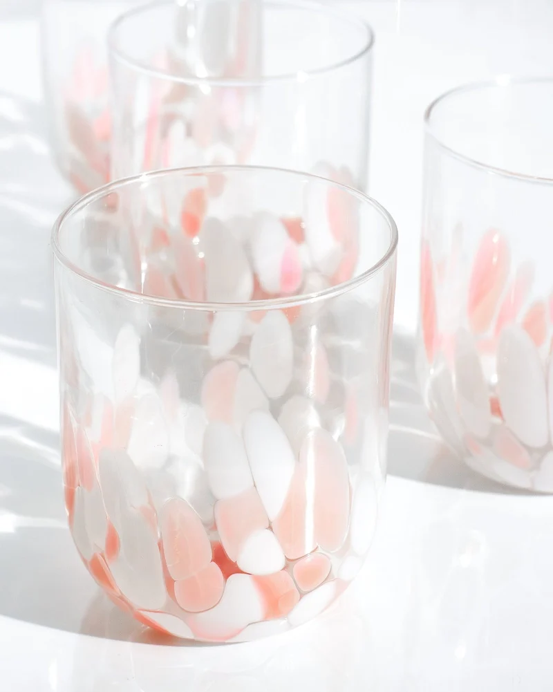 Alegria Glas groß rosé weiß