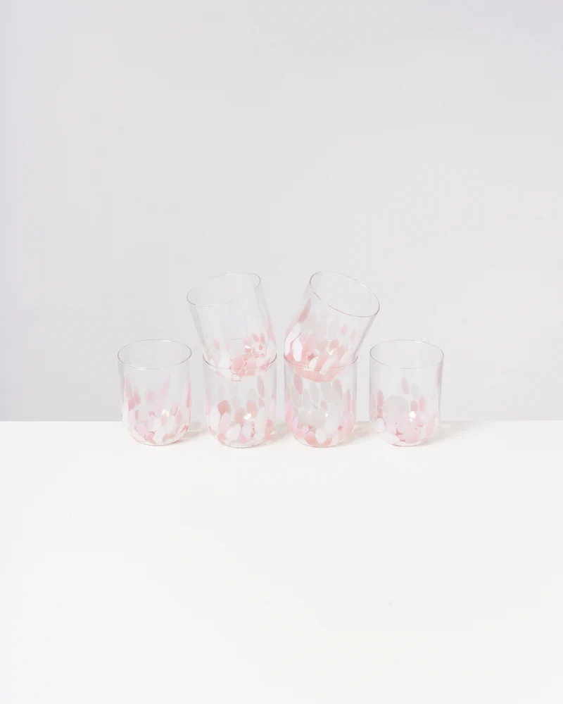 Alegria Glas groß rosé weiß