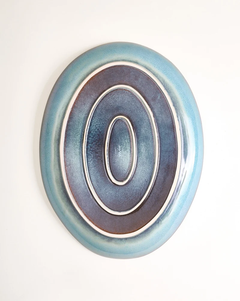 Madeira Servierplatte XL oval grünblau