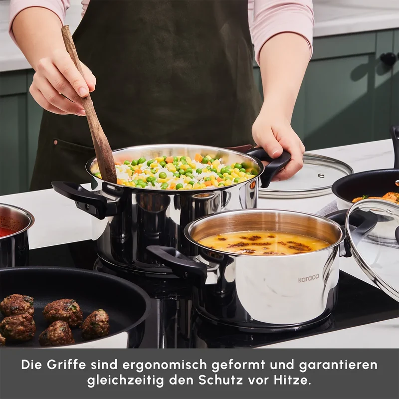 Karaca Gastro Induktion Kochgeschirr-Set, 8 Teilig